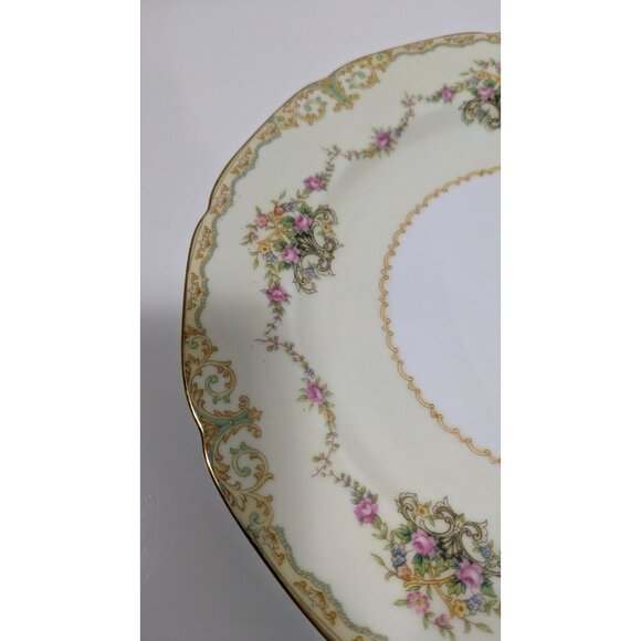 Noritake China Dinner Plate Gold Trim Floral Design Vintage Elegant Tableware - Picture 2 of 7